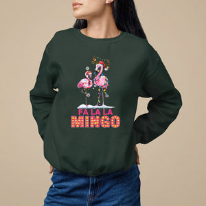 Fa La La Mingo Flamingo Hawaiian Retro Christmas Sweatshirt TS09 Printyourwear