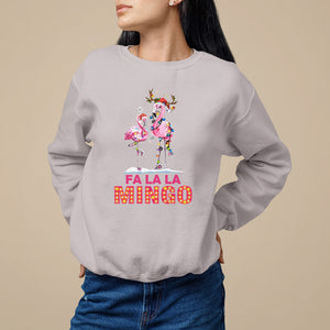 Fa La La Mingo Flamingo Hawaiian Retro Christmas Sweatshirt TS09 Printyourwear