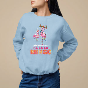 Fa La La Mingo Flamingo Hawaiian Retro Christmas Sweatshirt TS09 Printyourwear