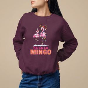 Fa La La Mingo Flamingo Hawaiian Retro Christmas Sweatshirt TS09 Printyourwear