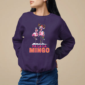 Fa La La Mingo Flamingo Hawaiian Retro Christmas Sweatshirt TS09 Printyourwear