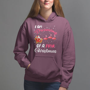 I Am Dreaming Of A Pink Christmas Santa Flamingo Hoodie TS09 Maroon Printyourwear