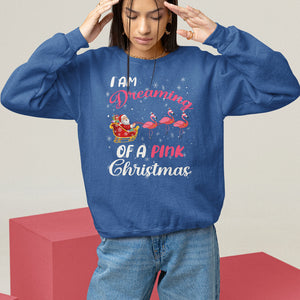 I Am Dreaming Of A Pink Christmas Santa Flamingo Sweatshirt TS09 Royal Blue Printyourwear