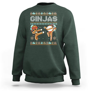 Ginjas Gingerbread Ninjas Funny Christmas Sweatshirt TS09 Printyourwear