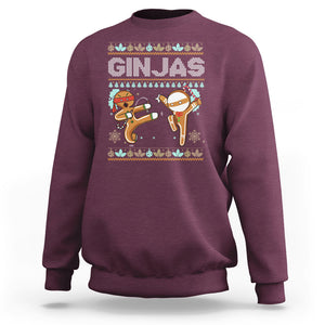 Ginjas Gingerbread Ninjas Funny Christmas Sweatshirt TS09 Printyourwear