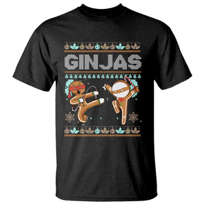 Ginjas Gingerbread Ninjas Funny Christmas T Shirt TS09 Charcoal Printyourwear