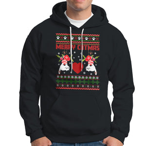 Merry Catmas Funny Cat Christmas Hoodie TS09 Black Printyourwear