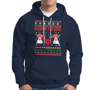 Merry Catmas Funny Cat Christmas Hoodie TS09 Navy Printyourwear