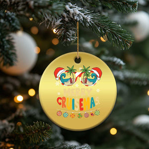 Xmas Cruising Christmas Ornament Merry Cruisemas Palm Tree Sunglass Cruise TS09 Print Your Wear