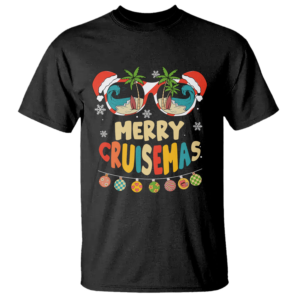 Merry Cruisemas Hawaiian Christmas Palm Tree Sunglass T Shirt TS09 Military Green Printyourwear