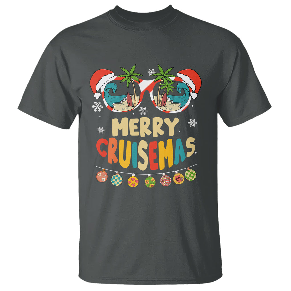 Merry Cruisemas Hawaiian Christmas Palm Tree Sunglass T Shirt TS09 Printyourwear