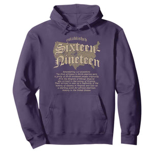 Black History Hoodie 1619 Sixteen-Nineteen Established TS09 Purple Print Your Wear