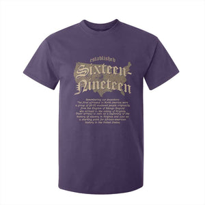 Black History T Shirt For Kid 1619 Sixteen-Nineteen Established TS09 Purple Print Your Wear