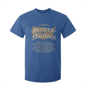 Black History T Shirt For Kid 1619 Sixteen-Nineteen Established TS09 Royal Blue Print Your Wear