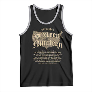 Black History Tank Top 1619 Sixteen-Nineteen Established TS09 Black Athletic Heather Print Your Wear