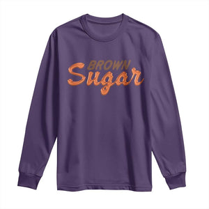 Melanin African Pride Long Sleeve Shirt Brown Sugar TS09 Purple Print Your Wear