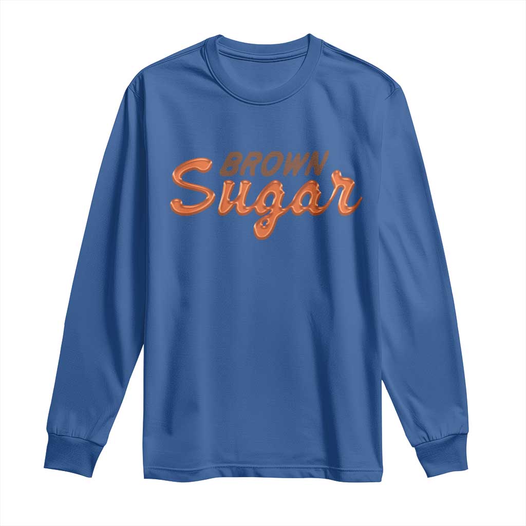 Melanin African Pride Long Sleeve Shirt Brown Sugar TS09 Royal Blue Print Your Wear