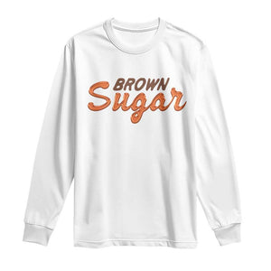 Melanin African Pride Long Sleeve Shirt Brown Sugar TS09 White Print Your Wear