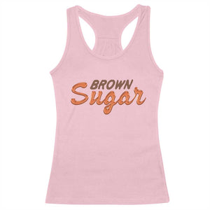 Melanin African Pride Racerback Tank Top Brown Sugar TS09 Light Pink Print Your Wear