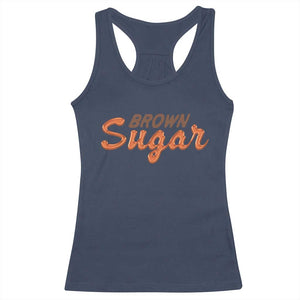 Melanin African Pride Racerback Tank Top Brown Sugar TS09 Navy Print Your Wear