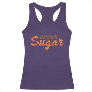 Melanin African Pride Racerback Tank Top Brown Sugar TS09 Purple Print Your Wear