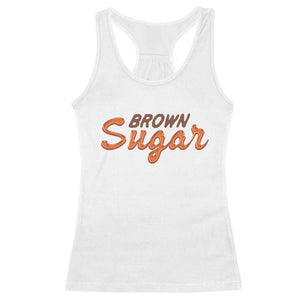 Melanin African Pride Racerback Tank Top Brown Sugar TS09 White Print Your Wear