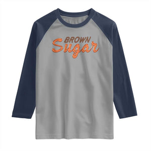 Melanin African Pride Raglan Shirt Brown Sugar TS09 Sport Gray Navy Print Your Wear