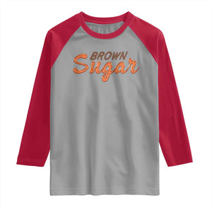 Melanin African Pride Raglan Shirt Brown Sugar TS09 Sport Gray Red Print Your Wear