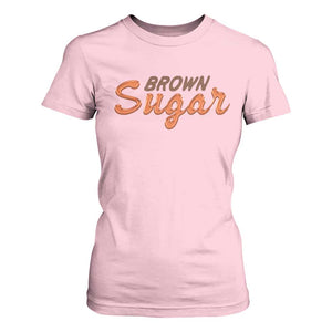 Melanin African Pride T Shirt For Women Brown Sugar TS09 Light Pink Print Your Wear