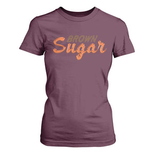 Melanin African Pride T Shirt For Women Brown Sugar TS09 Maroon Print Your Wear