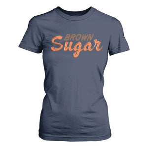 Melanin African Pride T Shirt For Women Brown Sugar TS09 Navy Print Your Wear