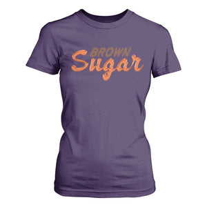 Melanin African Pride T Shirt For Women Brown Sugar TS09 Purple Print Your Wear