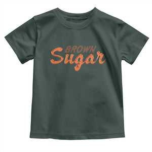 Melanin African Pride Toddler T Shirt Brown Sugar TS09 Dark Forest Green Print Your Wear