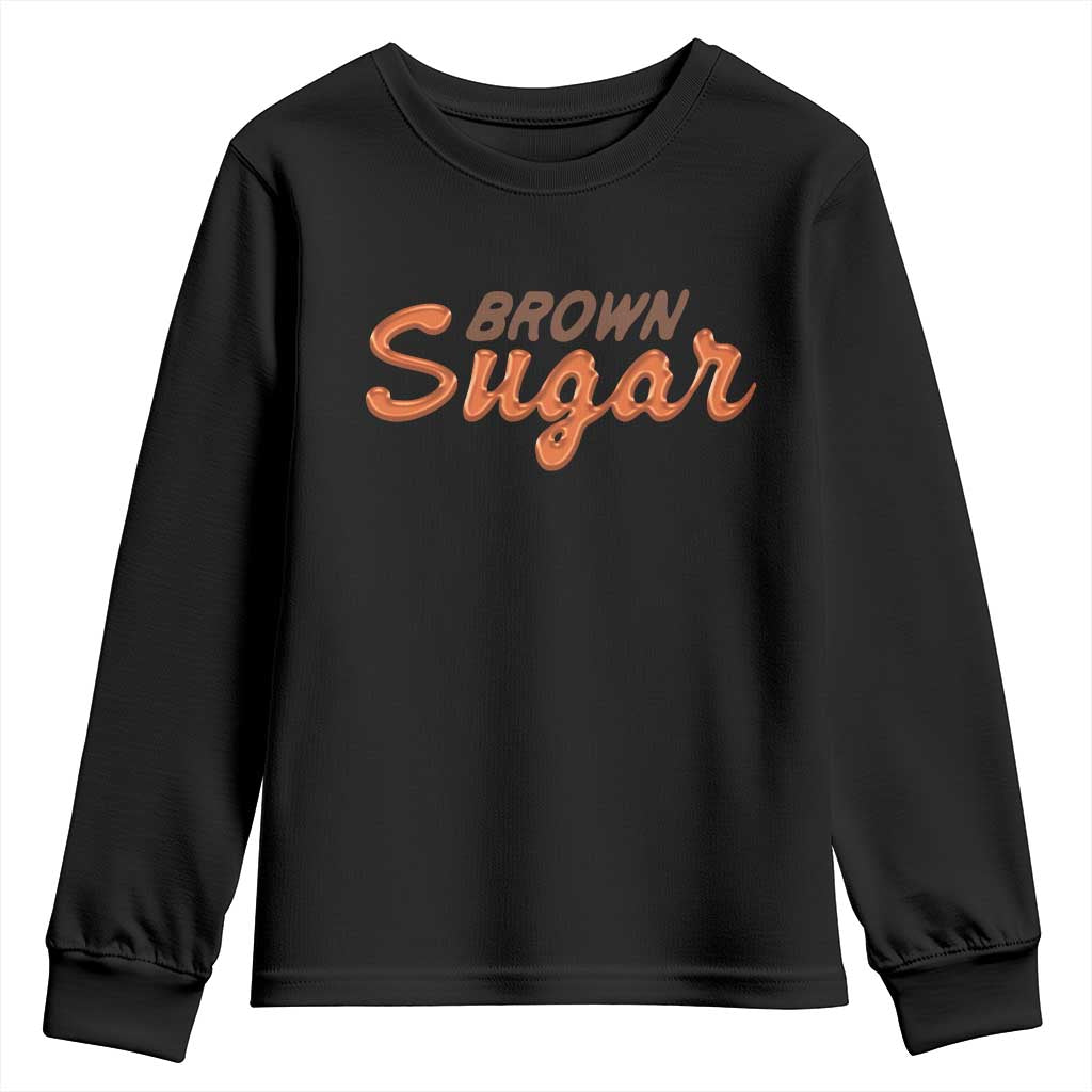 Melanin African Pride Youth Sweatshirt Brown Sugar TS09 Black Print Your Wear