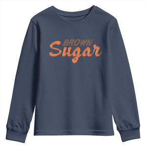 Melanin African Pride Youth Sweatshirt Brown Sugar TS09 Navy Print Your Wear