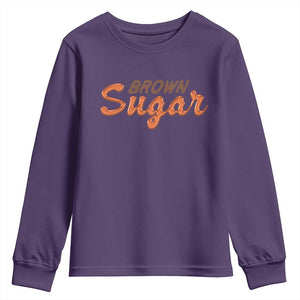 Melanin African Pride Youth Sweatshirt Brown Sugar TS09 Purple Print Your Wear