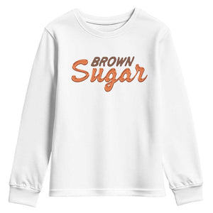 Melanin African Pride Youth Sweatshirt Brown Sugar TS09 White Print Your Wear