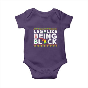 Black Pride Baby Onesie Legalize Being Black History Month TS09 Purple Print Your Wear