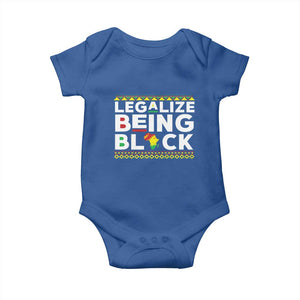 Black Pride Baby Onesie Legalize Being Black History Month TS09 Royal Blue Print Your Wear