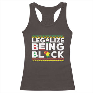 Black Pride Racerback Tank Top Legalize Being Black History Month TS09 Dark Chocolate Print Your Wear