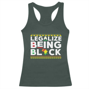 Black Pride Racerback Tank Top Legalize Being Black History Month TS09 Dark Forest Green Print Your Wear