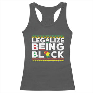 Black Pride Racerback Tank Top Legalize Being Black History Month TS09 Dark Heather Print Your Wear