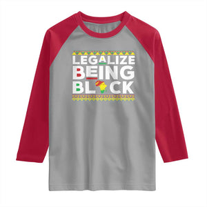 Black Pride Raglan Shirt Legalize Being Black History Month TS09 Sport Gray Red Print Your Wear