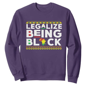 Black Pride Sweatshirt Legalize Being Black History Month TS09 Purple Print Your Wear