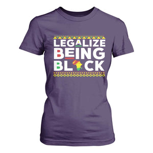 Black Pride T Shirt For Women Legalize Being Black History Month TS09 Purple Print Your Wear