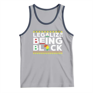 Black Pride Tank Top Legalize Being Black History Month TS09 Athletic Heather Navy Print Your Wear