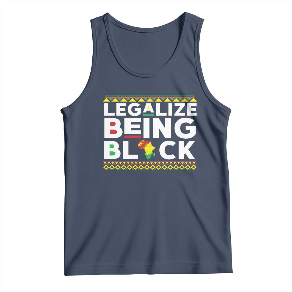 Black Pride Tank Top Legalize Being Black History Month TS09 Navy Print Your Wear