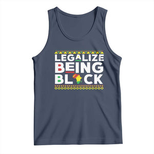 Black Pride Tank Top Legalize Being Black History Month TS09 Navy Print Your Wear