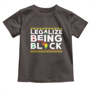 Black Pride Toddler T Shirt Legalize Being Black History Month TS09 Dark Chocolate Print Your Wear