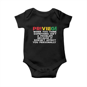 Black History Month Baby Onesie Privilege Explained BLM TS09 Black Print Your Wear